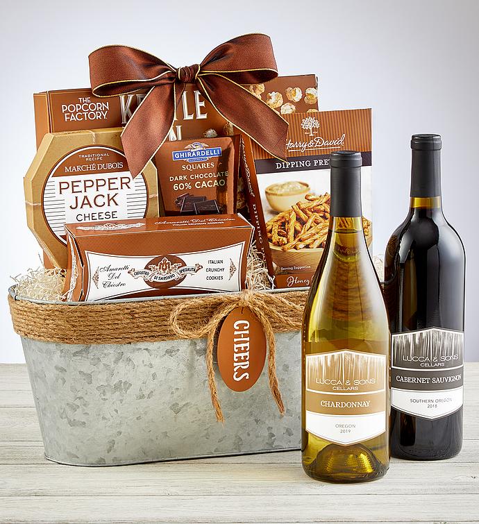 Toast and Celebrate Wine Gift Basket 